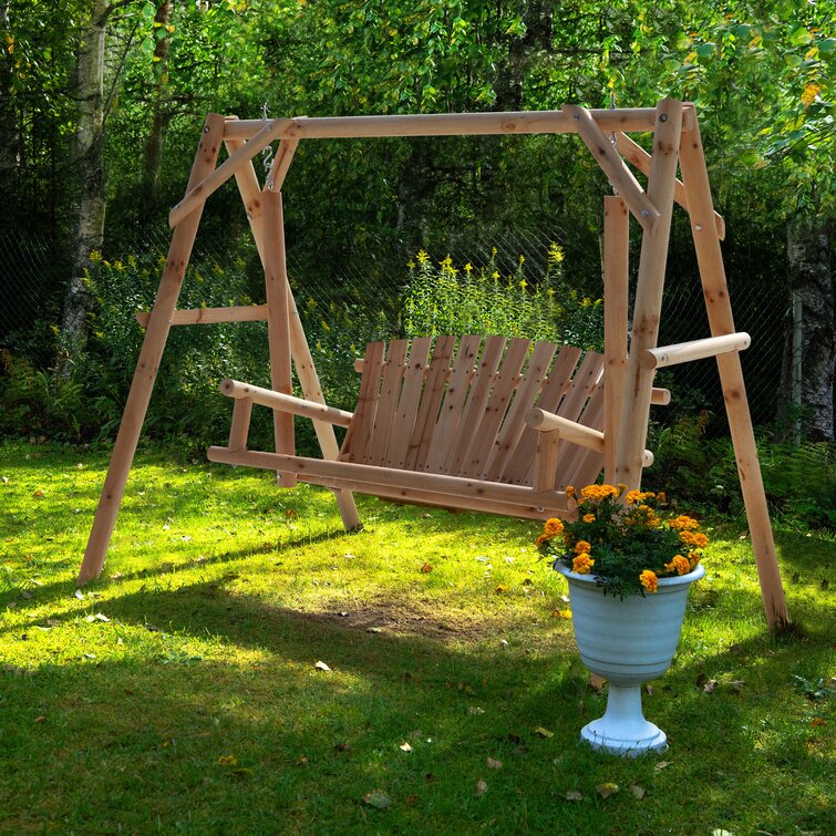 Wooden swing outlet 2 seater